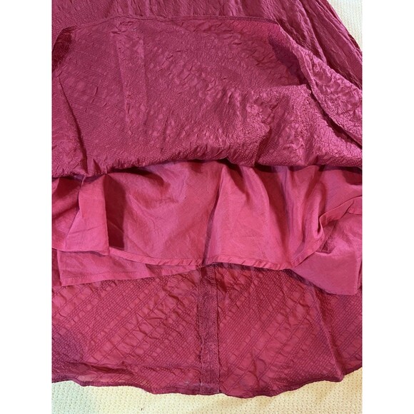 J Crew Womens Sz 8 Red Vintage Y2k Seersuck Cotton Fit & Flare Halter Midi Dress - Picture 7 of 9